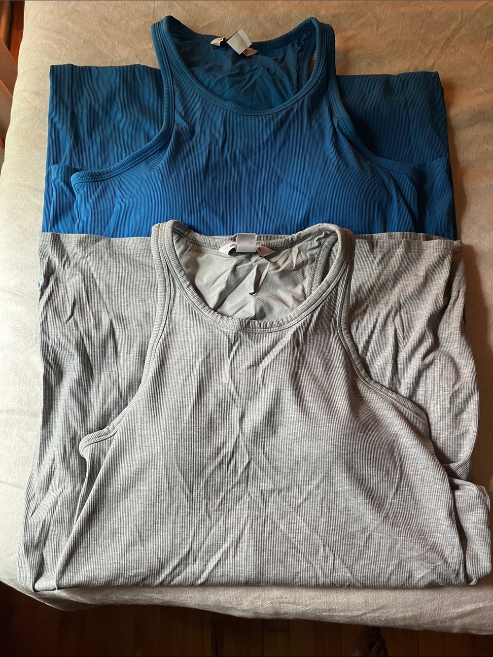 Athleta Tank Tops — Blue and Light Gray Duo